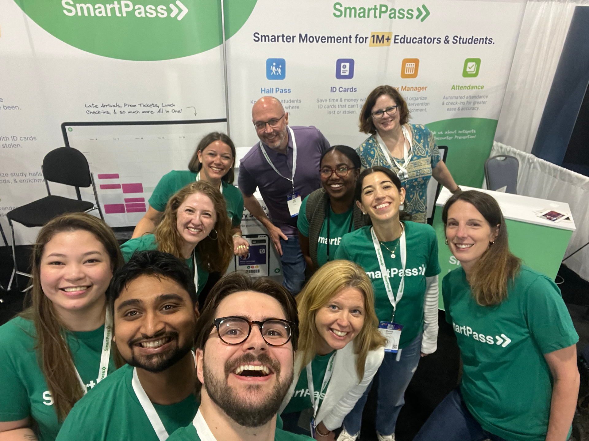 SmartPass team at an industry conference booth